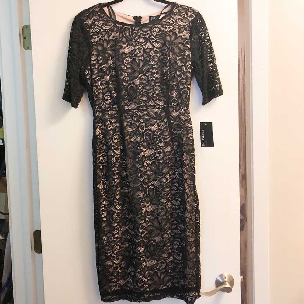 Black Lace En Focus Studio Dress
